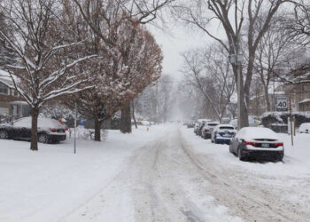 ਟੋਰਾਂਟੋ ਦੀਆਂ ਸੜਕਾਂ ਸੀਜ਼ਨ ਦੀ ਪਹਿਲੀ ਬਰਫਬਾਰੀ ਨਾਲ ਢਕੀਆਂ