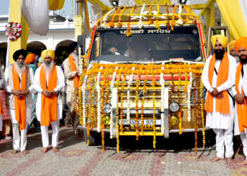 400 ਸਾਲਾ ਨੂੰ ਸਮਰਪਿਤ ਨਗਰ ਕੀਰਤਨ ਮਾਛੀਵਾੜਾ ਤੋਂ ਸ੍ਰੀ ਫ਼ਤਹਿਗੜ੍ਹ ਸਾਹਿਬ ਲਈ ਰਵਾਨਾ