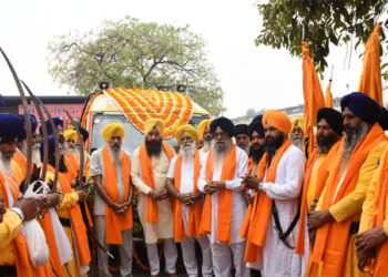 400 ਸਾਲਾ ਪ੍ਰਕਾਸ਼ ਪੁਰਬ ਨੂੰ ਸਮਰਪਿਤ ਨਗਰ ਕੀਰਤਨ ਗੁਰਦੁਆਰਾ ਨਿੰਮ ਸਾਹਿਬ ਪਾਤਸ਼ਾਹੀ ਨੌਵੀਂ ਕੈਥਲ ਹਰਿਆਣਾ ਤੋਂ ਅਗਲੇ ਪੜਾਅ ਧਮਧਾਨ ਸਾਹਿਬ ਲਈ ਰਵਾਨਾ