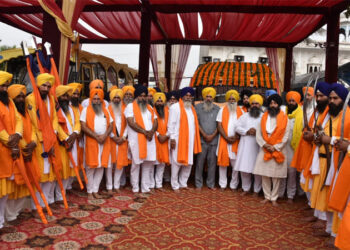 400 ਸਾਲਾ ਪ੍ਰਕਾਸ਼ ਪੁਰਬ ਨੂੰ ਸਮਰਪਿਤ ਨਗਰ ਕੀਰਤਨ ਗੁਰਦੁਆਰਾ ਮੰਜੀ ਸਾਹਿਬ ਅੰਬਾਲਾ ਤੋਂ ਅਗਲੇ ਪੜਾਅ ਲਈ ਰਵਾਨਾ