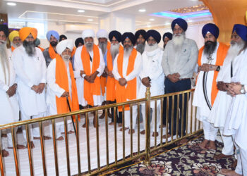 ਗੁਰਦੁਆਰਾ ਗੁਰੂ ਕੇ ਮਹਿਲ ਵਿਖੇ ਭੋਰਾ ਸਾਹਿਬ ਦੀ ਕਾਰ ਸੇਵਾ ਮੁਕੰਮਲ ਹੋਣ ’ਤੇ ਸ੍ਰੀ ਅਖੰਡ ਪਾਠ ਸਾਹਿਬ ਦੇ ਭੋਗ ਪਾਏ