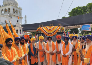 ਸ੍ਰੀ ਗੁਰੂ ਤੇਗ ਬਹਾਦਰ ਸਾਹਿਬ ਜੀ ਦੇ ਪ੍ਰਕਾਸ਼ ਪੁਰਬ ਨੂੰ ਸਮਰਪਿਤ ਨਗਰ ਕੀਰਤਨ ਗੁਰਦੁਆਰਾ ਸਾਹਿਬ ਪਾਤਸ਼ਾਹੀ ਨੌਵੀਂ ਜੀਂਦ (ਹਰਿਆਣਾ) ਤੋਂ ਅਗਲੇ ਪੜਾਅ ਲਈ ਰਵਾਨਾ