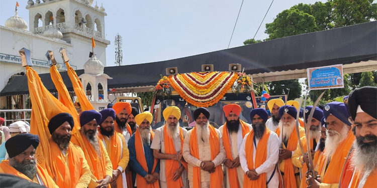 ਸ੍ਰੀ ਗੁਰੂ ਤੇਗ ਬਹਾਦਰ ਸਾਹਿਬ ਜੀ ਦੇ ਪ੍ਰਕਾਸ਼ ਪੁਰਬ ਨੂੰ ਸਮਰਪਿਤ ਨਗਰ ਕੀਰਤਨ ਗੁਰਦੁਆਰਾ ਸਾਹਿਬ ਪਾਤਸ਼ਾਹੀ ਨੌਵੀਂ ਜੀਂਦ (ਹਰਿਆਣਾ) ਤੋਂ ਅਗਲੇ ਪੜਾਅ ਲਈ ਰਵਾਨਾ