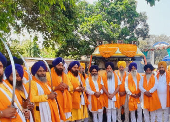 400 ਸਾਲਾ ਪ੍ਰਕਾਸ਼ ਪੁਰਬ ਨੂੰ ਸਮਰਪਿਤ ਨਗਰ ਕੀਰਤਨ ਕੁਰੂਕਸ਼ੇਤਰ ਤੋਂ ਅਗਲੇ ਪੜਾਅ ਗੁਰਦੁਆਰਾ ਸਾਹਿਬ ਪਾ: ਨੌਵੀਂ ਸੁੱਢਲ ਲਈ ਰਵਾਨਾ