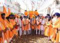 ਸ੍ਰੀ ਗੁਰੂ ਤੇਗ ਬਹਾਦਰ ਸਾਹਿਬ ਜੀ ਦੇ ਪ੍ਰਕਾਸ਼ ਪੁਰਬ ਨੂੰ ਸਮਰਪਿਤ ਨਗਰ ਕੀਰਤਨ ਧਮਧਾਨ ਸਾਹਿਬ (ਹਰਿਆਣਾ) ਤੋਂ ਅਗਲੇ ਪੜਾਅ ਲਈ ਰਵਾਨਾ