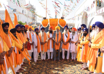 ਸ੍ਰੀ ਗੁਰੂ ਤੇਗ ਬਹਾਦਰ ਸਾਹਿਬ ਜੀ ਦੇ ਪ੍ਰਕਾਸ਼ ਪੁਰਬ ਨੂੰ ਸਮਰਪਿਤ ਨਗਰ ਕੀਰਤਨ ਧਮਧਾਨ ਸਾਹਿਬ (ਹਰਿਆਣਾ) ਤੋਂ ਅਗਲੇ ਪੜਾਅ ਲਈ ਰਵਾਨਾ