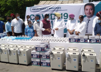 ਅੰਕੁਰ ਨਰੂਲਾ ਮਿਨਿਸਟਰੀਜ਼ ਦੀ ਮੈਨੇਜਮੈਂਟ ਟੀਮ ਨੇ ਸੌਂਪੇ 20 ਆਕਸੀਜਨ ਕੰਸਨਟਰੇਟਰ