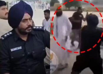 ਕਿਸਾਨਾਂ ਦੇ ਡੰਡੇ ਮਾਰ ਰਹੇ ਸਿੱਖ ਐਸ.ਐੱਚ.ਓ ਦਾ ਪਰਿਵਾਰ ਆਇਆ ਸਾਹਮਣੇ – ਕੀਤੇ ਵੱਡੇ ਦਾਅਵੇ