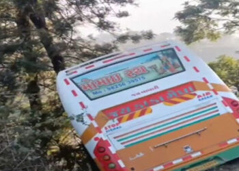 ਹਿਮਾਚਲ ਪ੍ਰਦੇਸ਼ ਵਿੱਚ ਖੱਡ ਵਿੱਚ ਡਿੱਗੀ ਬੱਸ ਦਰੱਖਤ ਵਿੱਚ ਫਸੀ, 2 ਵਿਅਕਤੀ ਜ਼ਖਮੀ