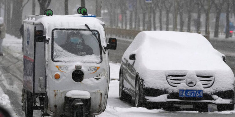 ਚੀਨ ਵਿੱਚ ਬਰਫੀਲੇ ਤੂਫਾਨ ਦੇ ਮੱਦੇਨਜ਼ਰ ਯੈਲੋ ਐਲਰਟ ਜਾਰੀ