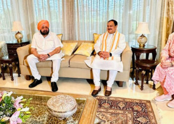 ਭਾਜਪਾ ਦੇ ਕੌਮੀ ਪ੍ਰਧਾਨ ਨੱਢਾ ਨੇ ਕੈਪਟਨ ਨਾਲ ਮੁਲਾਕਾਤ ਕੀਤੀ