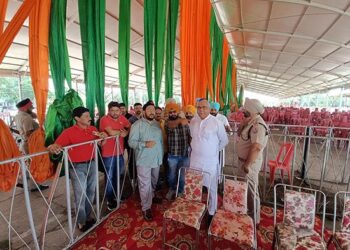 ਰਾਜੇਸ਼ ਬਾਘਾ ਨੇ ਅਮਿਤ ਸ਼ਾਹ ਦੀ 18 ਜੂਨ ਨੂੰ ਹੋਣ ਵਾਲੀ ਰੈਲੀ ਦੀਆਂ ਤਿਆਰੀਆਂ ਦਾ ਲਿਆ ਜਾਇਜ਼ਾ