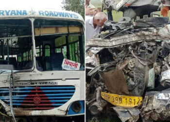 ਬਸ ਅਤੇ ਕਰੂਜਰ ਜੀਪ ਵਿਚਾਲੇ ਆਹਮੋ ਸਾਹਮਣੇ ਟੱਕਰ ਕਾਰਨ 8 ਵਿਅਕਤੀਆਂ ਦੀ ਮੌਤ, 12 ਜ਼ਖਮੀ