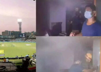 ਈਡਨ ਗਾਰਡਨ ਵਿੱਚ ਵਨ-ਡੇ ਵਿਸ਼ਵ ਕੱਪ ਦੀਆਂ ਤਿਆਰੀਆਂ ਦੇ ਦੌਰਾਨ ਲੱਗੀ ਅੱਗ