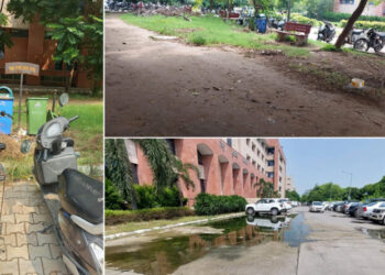 ਜਿਲ੍ਹਾ ਪ੍ਰਸ਼ਾਸ਼ਕੀ ਕੰਪਲੈਕਸ ਵਿੱਚ ਸਫਾਈ ਵਿਵਸਥਾ ਦੀ ਹਾਲਤ ਮਾੜੀ ਪਾਰਕਿੰਗ ਵਾਲੀ ਥਾਂ ਤੇ ਖੜ੍ਹਾ ਪਾਣੀ ਬਣਦਾ ਹੈ ਸਮੱਸਿਆਵਾਂ ਦਾ ਕਾਰਨ