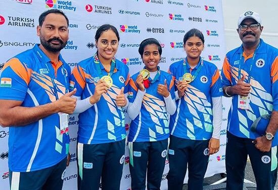 CM ਮਾਨ ਵੱਲੋਂ ਪੈਰਿਸ ਵਿਖੇ ਤੀਰਅੰਦਾਜ਼ੀ ਦੇ ਵਿਸ਼ਵ ਕੱਪ ਵਿੱਚ ਸੋਨ ਤਮਗਾ ਜਿੱਤਣ ਵਾਲੀ ਭਾਰਤੀ ਟੀਮ ਦੀਆਂ ਖਿਡਾਰਨਾਂ ਨੂੰ ਵਧਾਈ