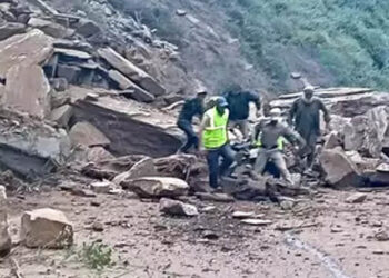 ਜੰਮੂ ਕਸ਼ਮੀਰ ਨੈਸ਼ਨਲ ਹਾਈਵੇਅ ਤੇ ਵਾਹਨ ਦੇ ਪੱਥਰ ਨਾਲ ਟਕਰਾਉਣ ਕਾਰਨ 4 ਵਿਅਕਤੀਆਂ ਦੀ ਮੌਤ