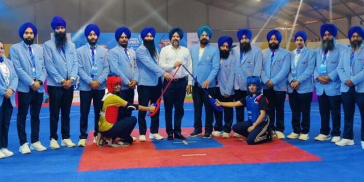 ਗੋਆ ਵਿਖੇ 37 ਵੀਂਆਂ ਰਾਸ਼ਟਰੀ ਖੇਡਾਂ ਵਿੱਚ ਖਾਲਸਾਈ ਜਾਹੋ ਜਲਾਲ ਨਾਲ ਹੋਇਆ ਸ਼ਾਨਦਾਰ ਆਗਾਜ਼ ਰਾਸ਼ਟਰੀ ਖੇਡਾਂ ਵਿਚ ਪਹਿਲੀ ਵਾਰ ਖੇਡੀ ਗਈ ਸਿੱਖ ਮਾਰਸ਼ਲ ਆਰਟ ਦੀ ਖੇਡ ਗਤਕਾ