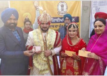 ਨਵ-ਵਿਆਹੀ ਜੋੜੀ ਨੂੰ ਵਿਆਹ ਦੇ 5 ਮਿੰਟ ‘ਚ ਹੋਇਆ ਰਜਿਸਟ੍ਰੇਸ਼ਨ ਸਰਟੀਫਿਕੇਟ ਜਾਰੀ