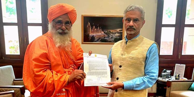 ਸੰਤ ਸੀਚੇਵਾਲ ਨੇ ਵਿਦੇਸ਼ ਮੰਤਰੀ ਜੈ ਸ਼ੰਕਰ ਨਾਲ ਕੀਤੀ ਮੁਲਾਕਾਤ