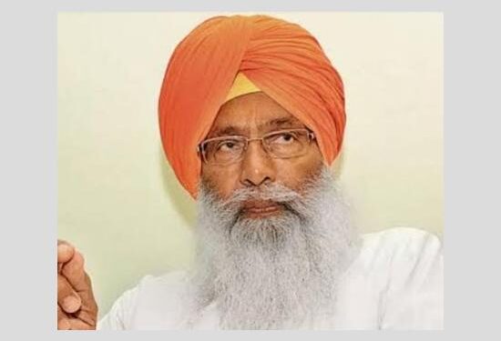 ਸੁਖਦੇਵ ਸਿੰਘ ਢੀਂਡਸਾ ਵੱਲੋਂ ਅਕਾਲ ਤਖਤ ਸਾਹਿਬ ਦੇ ਫੈਸਲੇ ਦੀ ਸ਼ਲਾਘਾ