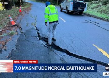 ਜ਼ਬਰਦਸਤ ਭੂਚਾਲ ਕਾਰਨ ਕੈਲੀਫੋਰਨੀਆ ‘ਚ ਦਹਿਸ਼ਤ