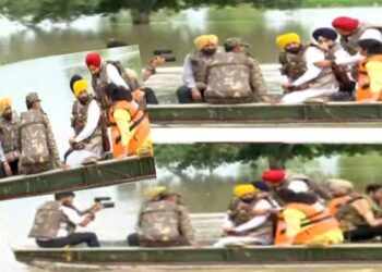 Flood Breaking : CM ਮਾਨ ਨੇ ਬੇੜੀ ਵਿੱਚ ਬੈਠ ਕੇ ਹੜ੍ਹ ਪ੍ਰਭਾਵਿਤ ਇਲਾਕਿਆਂ ਦਾ ਕੀਤਾ ਦੌਰਾ