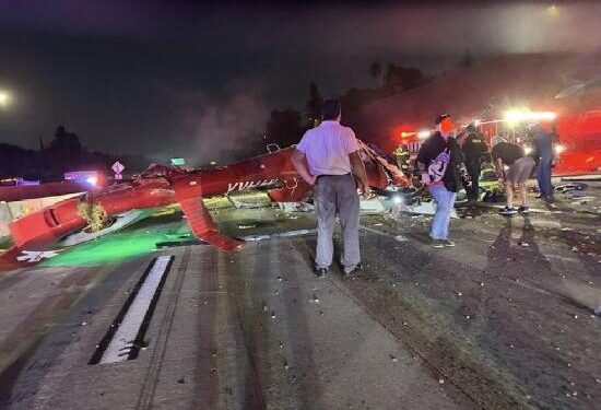 Helicopter ਹੋਇਆ ਕ੍ਰੈਸ਼! ਅਸਮਾਨ ਤੋਂ ‘ਅੱਗ ਦਾ ਗੋਲਾ’ ਬਣ ਕੇ ਹਾਈਵੇ ‘ਤੇ ਡਿੱਗਿਆ